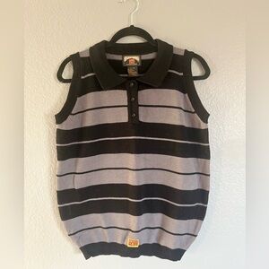 FB County Charlie Brown Striped Sleeveless Polo